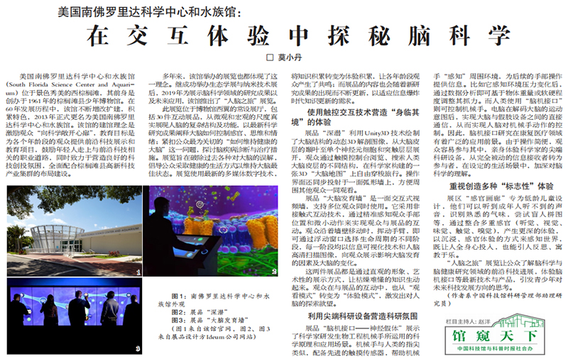 人脑之旅,美国南佛罗里达科学中心和水族馆,脑科学与脑健康 人脑之旅,美国南佛罗里达科学中心和水族馆,脑科学与脑健康