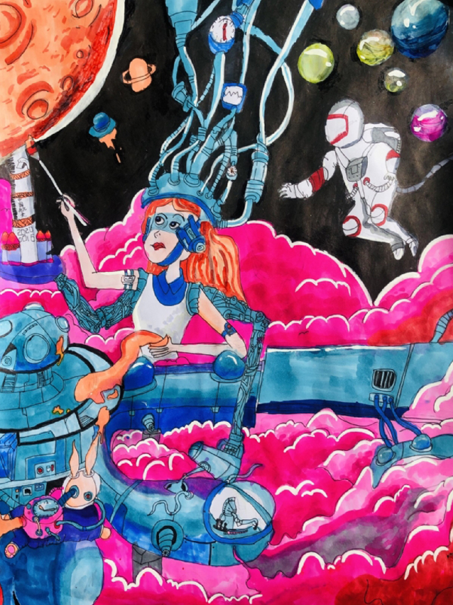 《用科技绘画未来》天津市东方金起点,谈馨潼 《用科技绘画未来》天津市东方金起点,谈馨潼
