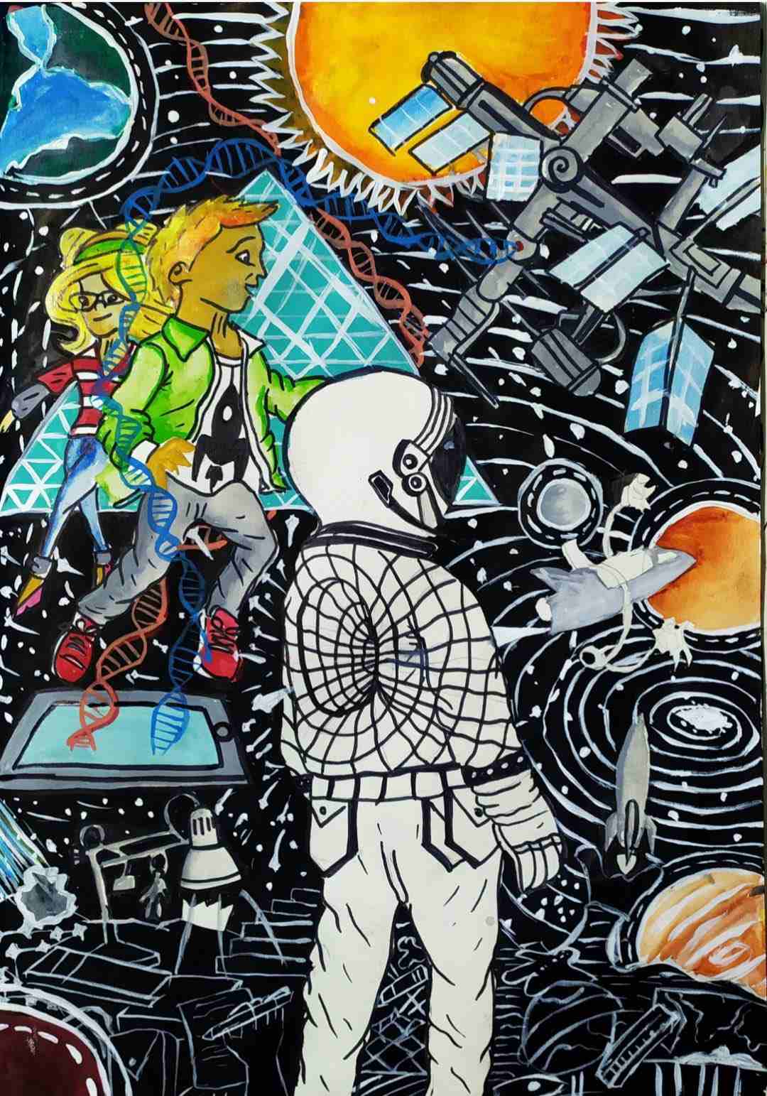 航天日绘画作品《旅行者》,孟加拉国emrul kayes rafsan 航天日绘画作品《旅行者》,孟加拉国emrul kayes rafsan