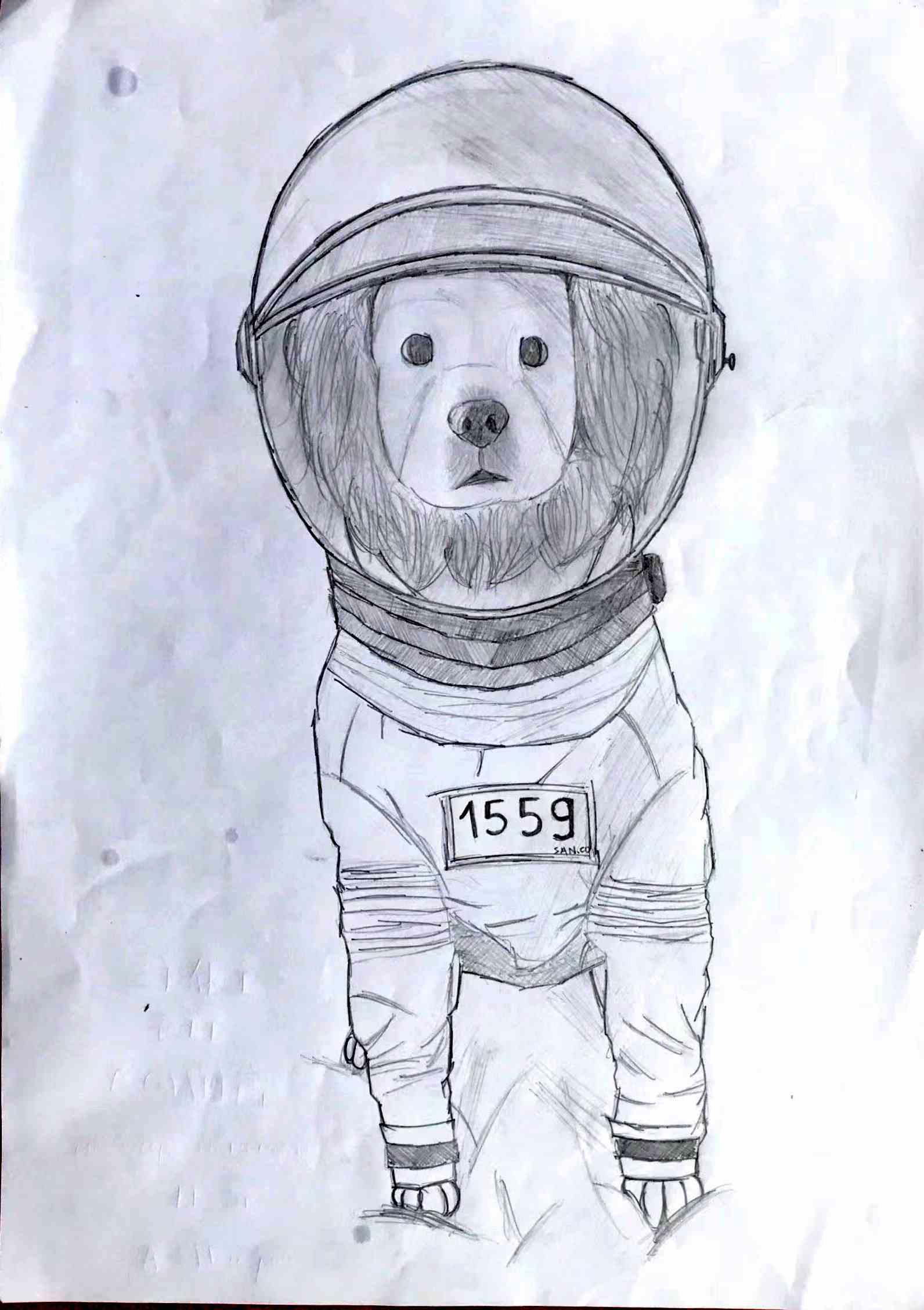 航天日绘画作品《我的主人呢》,老挝苏扎伦·翁纳西谭 航天日绘画作品《我的主人呢》,老挝苏扎伦·翁纳西谭